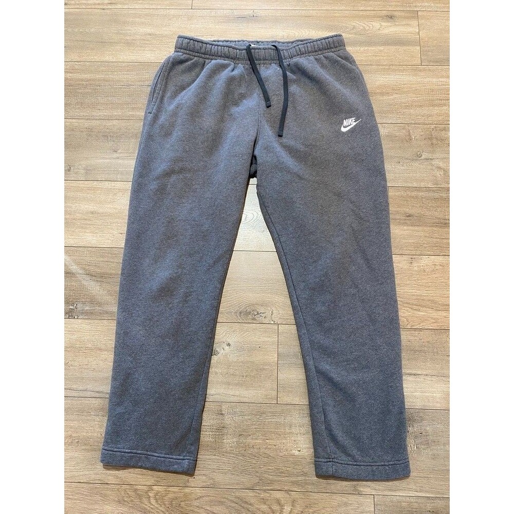 Nike Club Fleece Jogger Mens XL Gray Pocket Sweatpants  BV2707-071 Open Hem